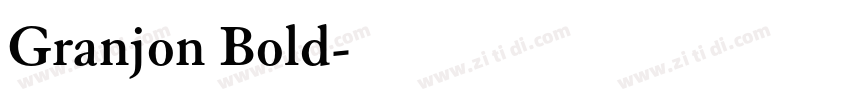 Granjon Bold字体转换